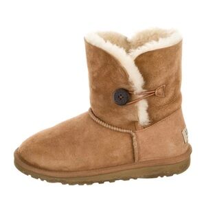 UGG Bailey Tan Suede Winter Boots with Button Detail